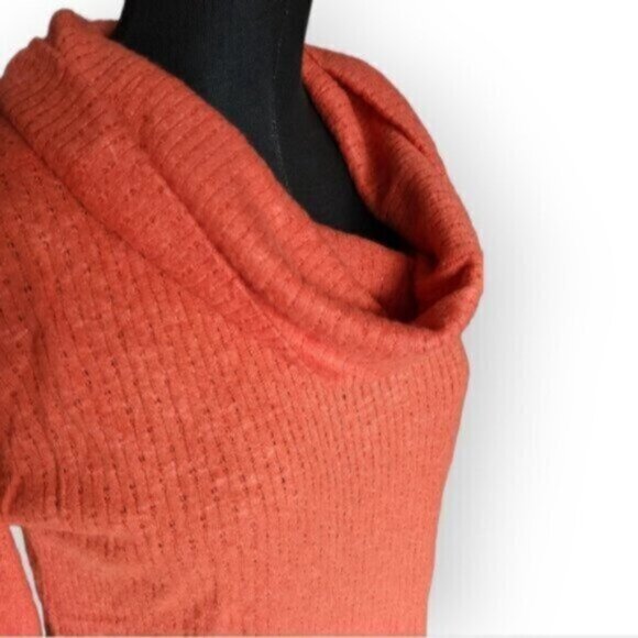 Maeve Addie Ruffled Hacci Cowlneck Pullover Apricot Anthropologie NWT Sz XS - Picture 9 of 10